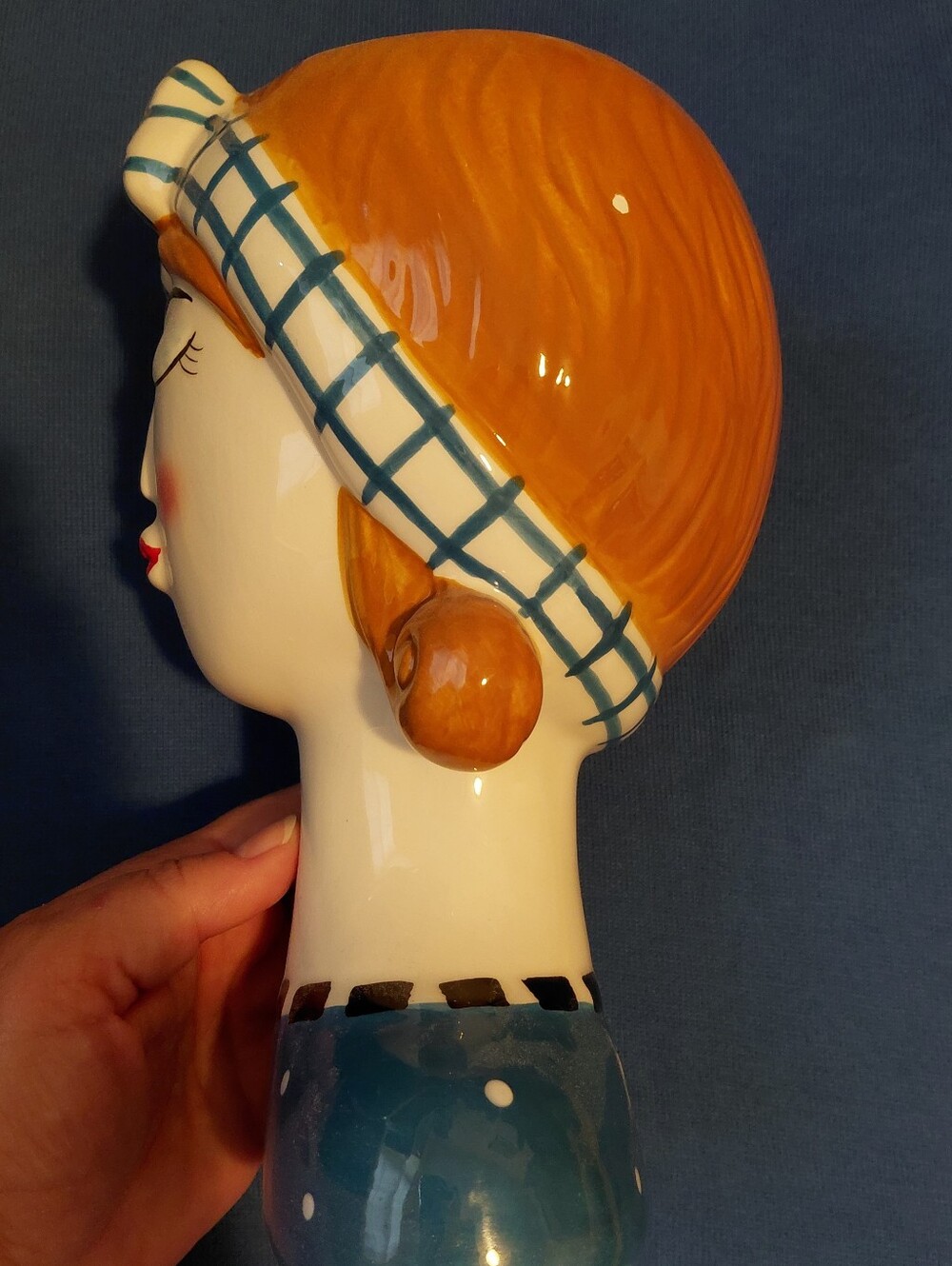 Lady Head Vase Retro Vintage 1950's Look - Picture 5 of 9